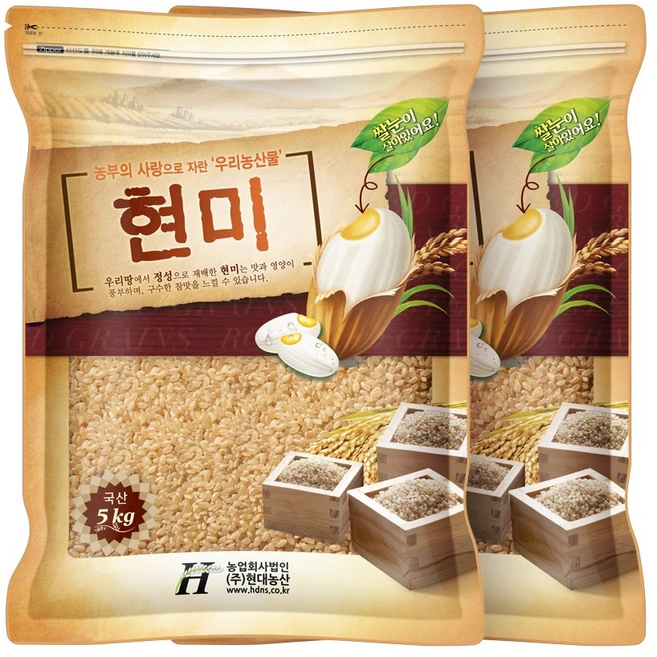 현대농산 국산 현미 10kg (5kgx2봉), 5kg, 2개