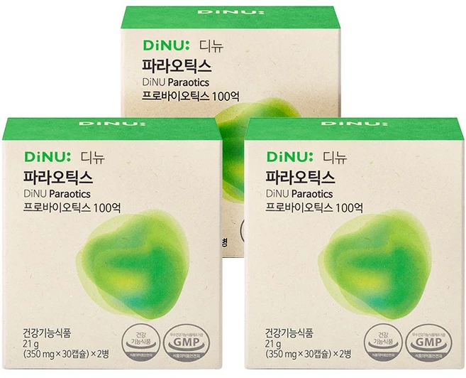 디뉴 파라오틱스 100억 유산균 파라 프로바이오틱스 (350mg x 60캡슐), 60정, 3박스