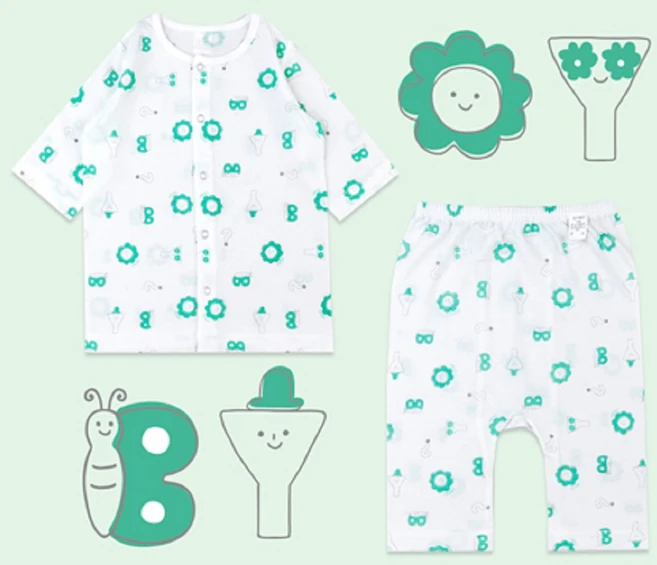 [24신상] 오아이비 유아동 밤부 국내생산 메쉬 콘티 7부 내의상하 그린