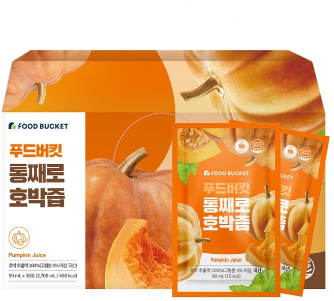 푸드버킷 통째로 호박즙, 2.7L, 1박스