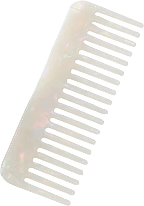 아세테이트 마블 헤어 브러쉬 빈티지 감성 머리빗 자개 휴대용 빗, 화이트, 1개, 화이트