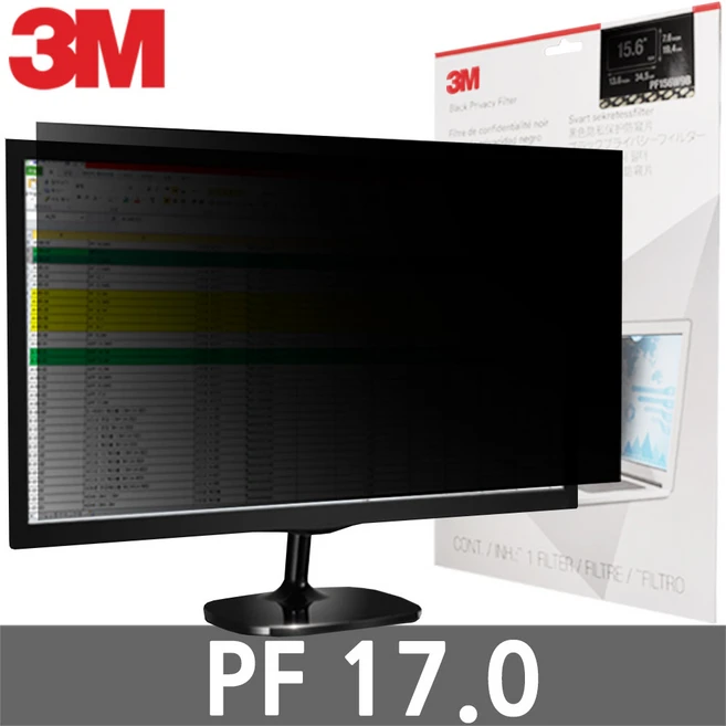 3M 모니터보안필름 블루라이트차단 PF 17.0, 보안필름, 1개
