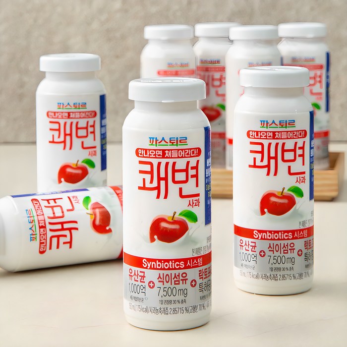 파스퇴르 쾌변 사과, 150ml, 8개입 대표 이미지 - 똥 잘나오는 법 추천