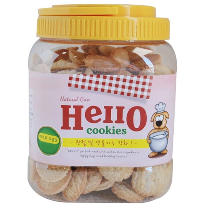 네츄럴코어 헬로 관절 및 연골기능 강화 쿠키 700g, 바닐라맛, 1개 대표 이미지 - 강아지 쿠키 추천