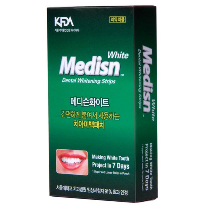 뉴 메디슨화이트 치아 미백패치 셀프 화이트닝 치태개선효과, 1개 대표 이미지 - 치아미백 추천