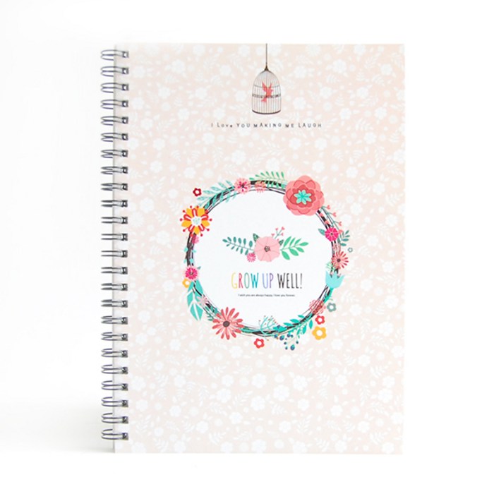 제이밀크 꽃들의 작은 정원 신생아 수유일지, 혼합 색상, 1개 대표 이미지 - 신생아 육아용품 추천