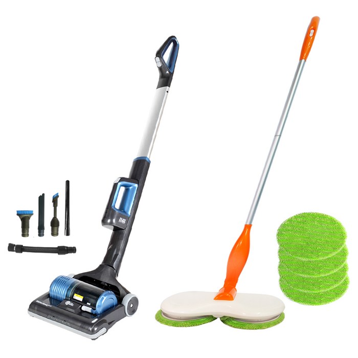 좋은생활지웰 무선 진공청소기 VENTUS-ST-9500 + 물걸레 청소기 GWELL-1004, 2종(그레이블루), 1세트 대표 이미지 - 좋은생활지웰 무선청소기 추천