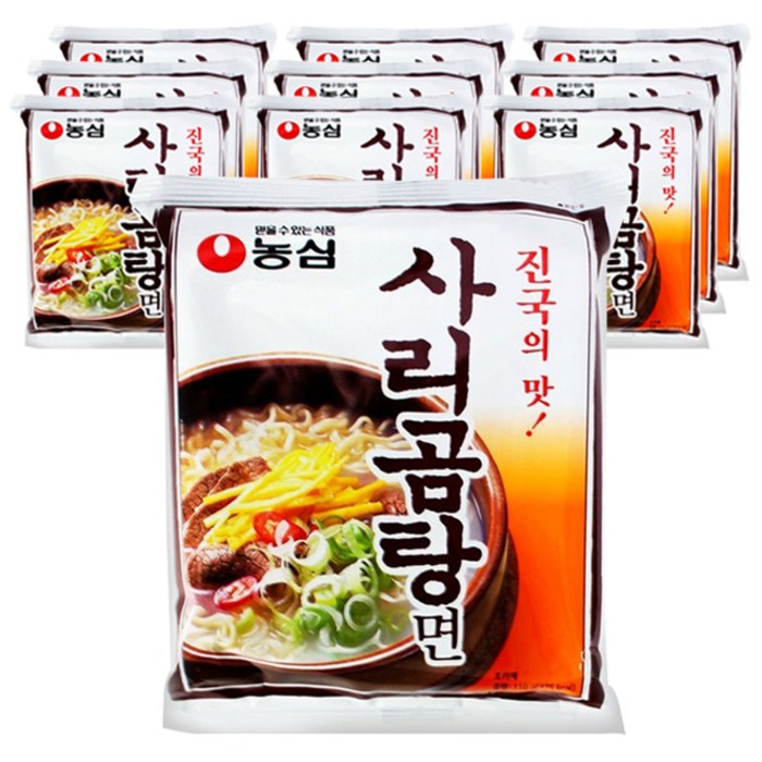 농심 사리곰탕면 봉지 110g, 10개 대표 이미지 - 맑은 국물 라면 추천