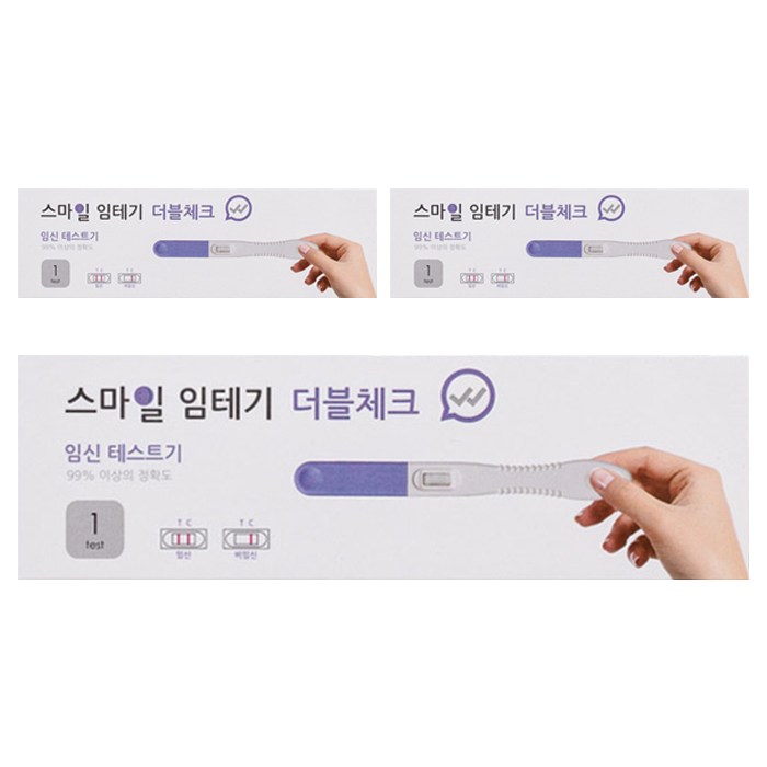 스마일 더블체크 임신테스트기, 1개입, 3개 대표 이미지 - 임신테스트기 추천