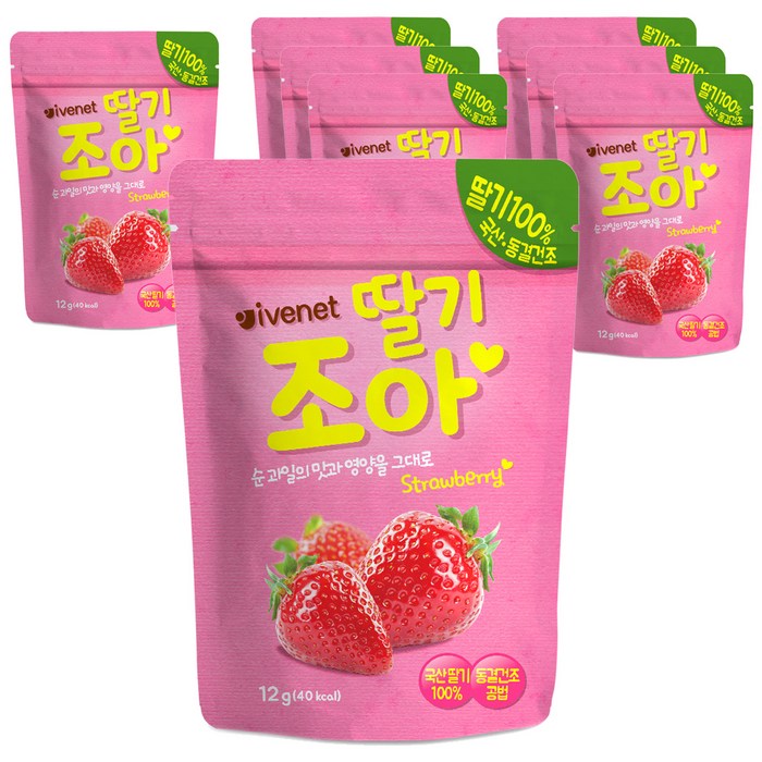 아이배냇 딸기 조아 과일칩, 12g, 8개 대표 이미지 - 건조 딸기 추천