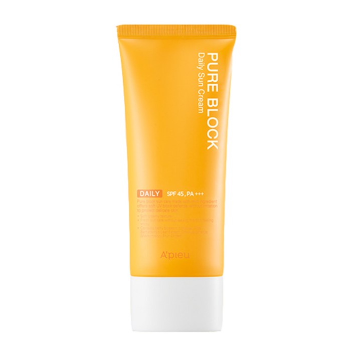 어퓨 퓨어 블록 내추럴 데일리 선크림 SPF45 PA+++, 50ml, 1개 대표 이미지 - SPF50+ 선크림 추천