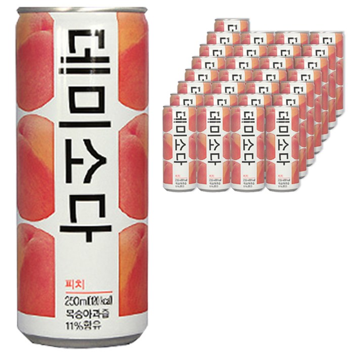 동아오츠카 데미소다 피치 탄산음료, 250ml, 30캔 대표 이미지 - 동아오츠카 추천