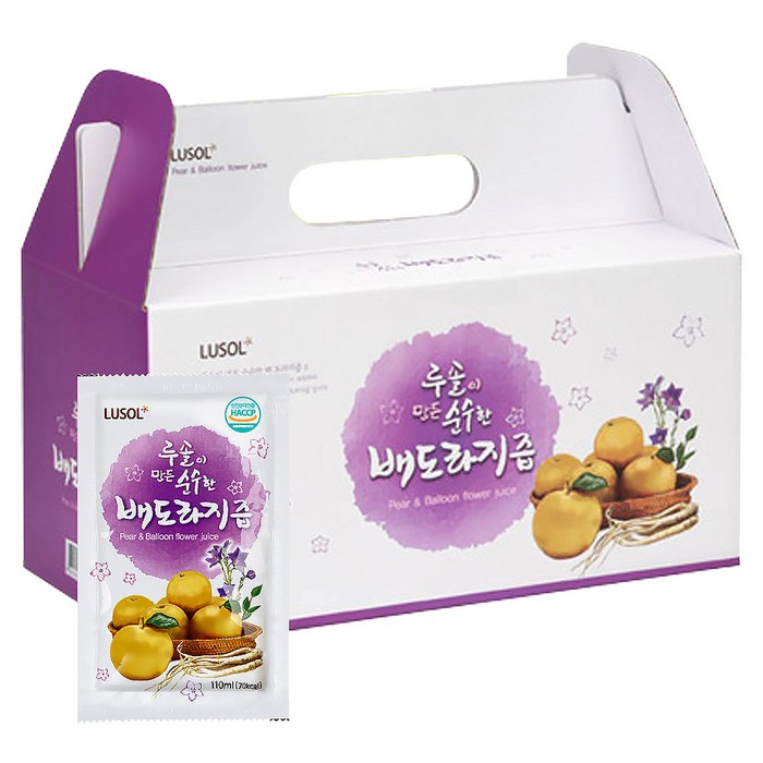 루솔이 만든 순수한 배도라지즙, 110ml, 30포 대표 이미지 - 배도라지즙 추천