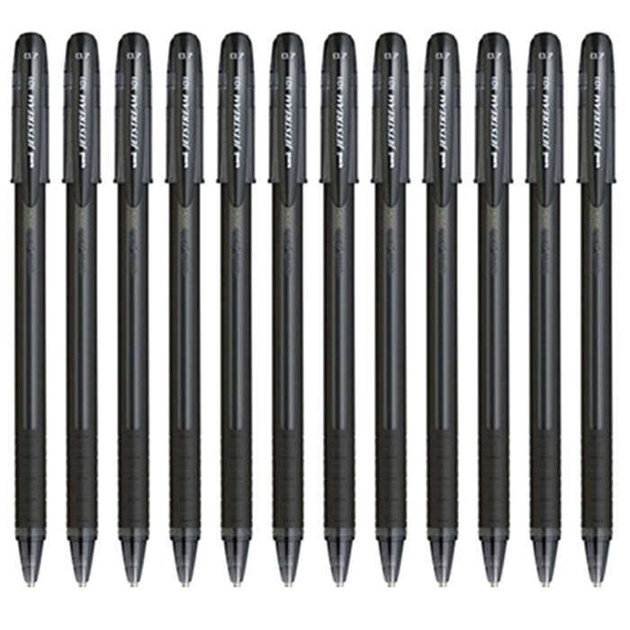 유니 제트스트림 캡식펜 0.7mm SX-101-07, 블랙, 12개입 대표 이미지 - 유니스왑 추천