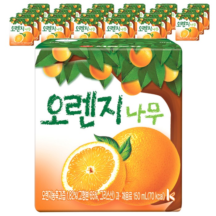 서울우유 오렌지나무 주스, 150ml, 24팩 대표 이미지 - 감귤주스 추천