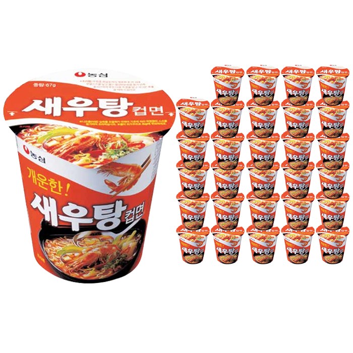 농심 새우탕 컵라면 소 67g, 30개 대표 이미지 - 생라면 추천