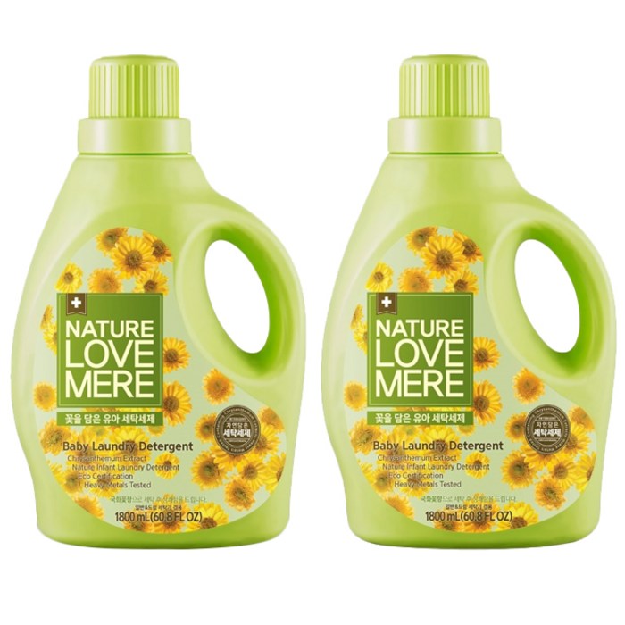네이쳐러브메레 꽃을 담은 세탁세제 국화꽃향 1800 ml, 2개 대표 이미지 - 아기세제 추천