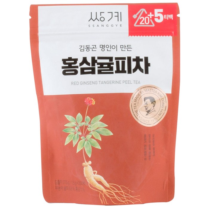 쌍계명차 청춘소나타 홍삼귤피차, 1.8g, 20개입 대표 이미지 - 쌍계명차 추천