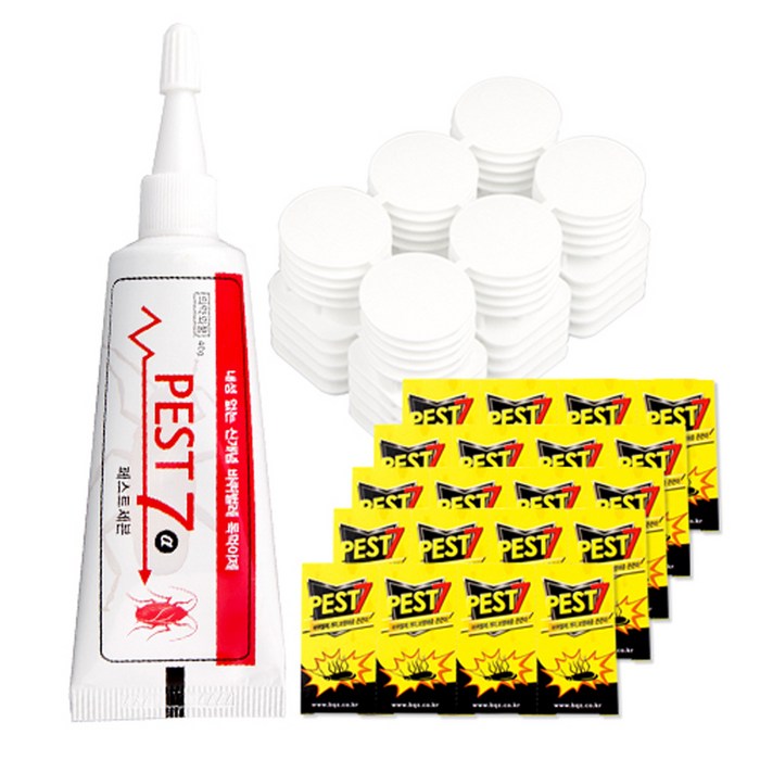 페스트7 겔 바퀴벌레 살충제 40g + 먹이캡 30p + 끈끈이 5p, 1세트 대표 이미지 - 바선생 퇴치 추천