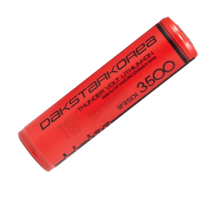 닥스타코리아 18650 삼성3500mah(보호회로) 레드 18mm×68mm, 1개입, 1개 대표 이미지 - 전자담배 건전지 추천