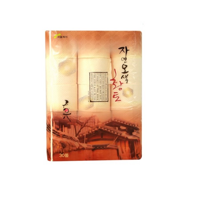 서울제지 오색황토 3겹 30롤 천연펄프 롤화장지, 1팩 대표 이미지 - 황토 휴지 추천