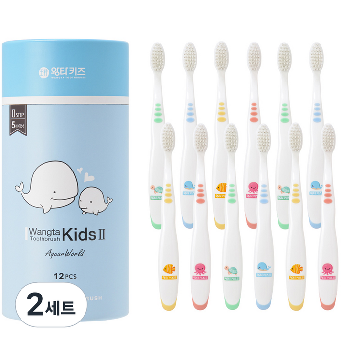 왕타 아쿠아월드 어린이칫솔 2호 4칼라 12p