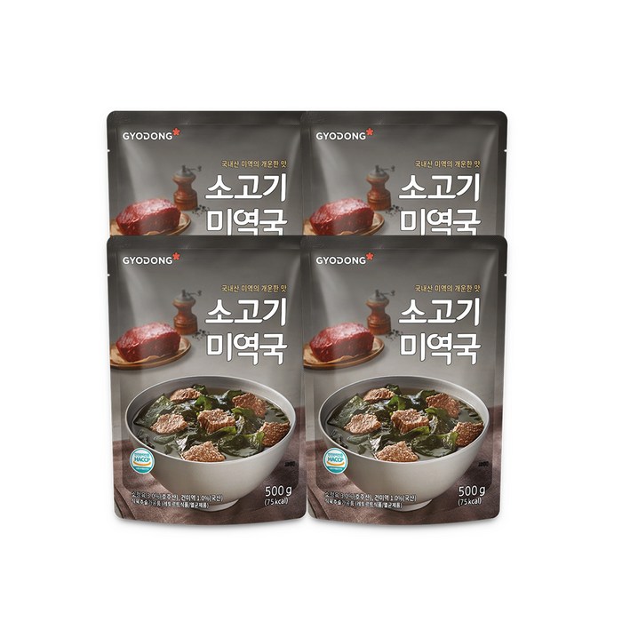 교동식품 소고기 미역국, 500g, 4개 대표 이미지 - 미역국 추천