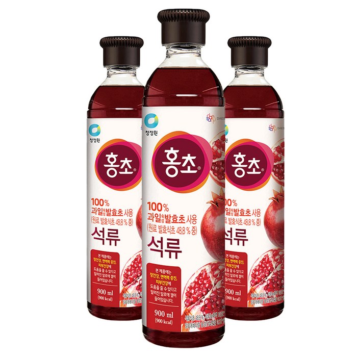 청정원 홍초 석류, 900ml, 3개 대표 이미지 - 공복에 좋은 음식 추천