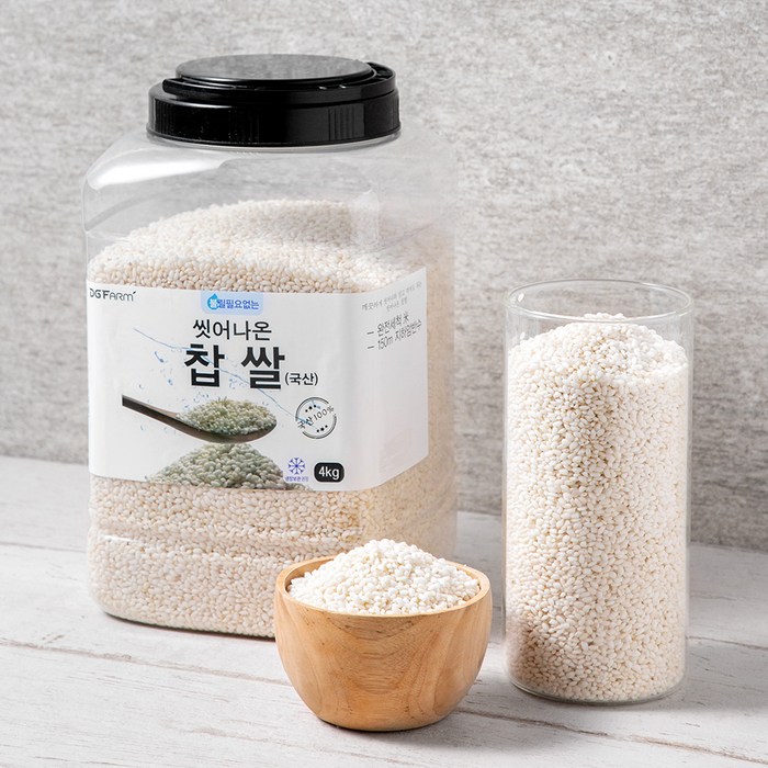 씻어나온 찹쌀, 4kg, 1통 대표 이미지 - 찹쌀 추천