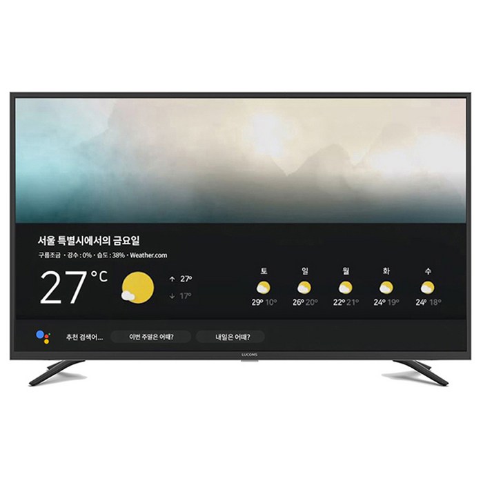 루컴즈 4K UHD LED TV, 108cm(43인치), T4307TUA, 스탠드형, 자가설치 대표 이미지 - 안드로이드 TV 추천