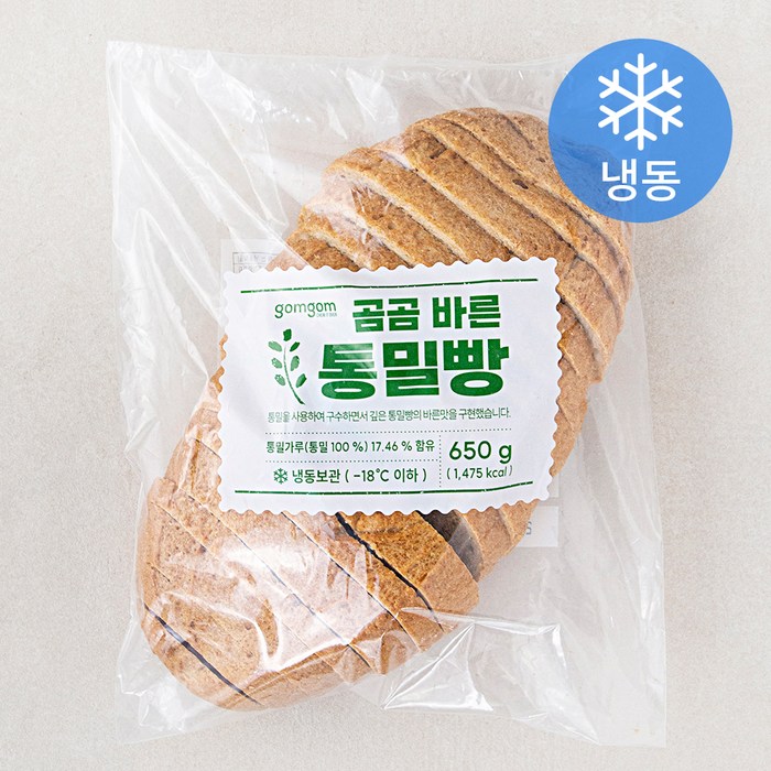 곰곰 바른 통밀빵, 650g, 1개 대표 이미지 - 깜빠뉴 추천