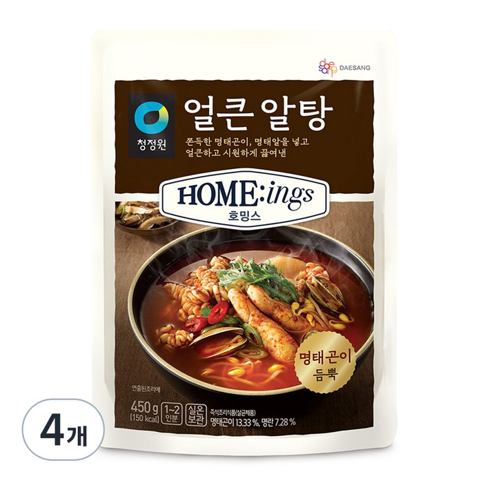 청정원 호밍스 얼큰 알탕, 450g, 4개 대표 이미지 - 탕요리 추천