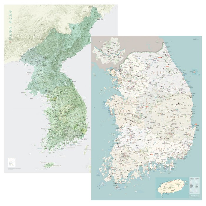 모티프맵 우리나라 가볼지도 + 대한민국 가볼지도, 1세트 대표 이미지 - 세종시 지도 추천