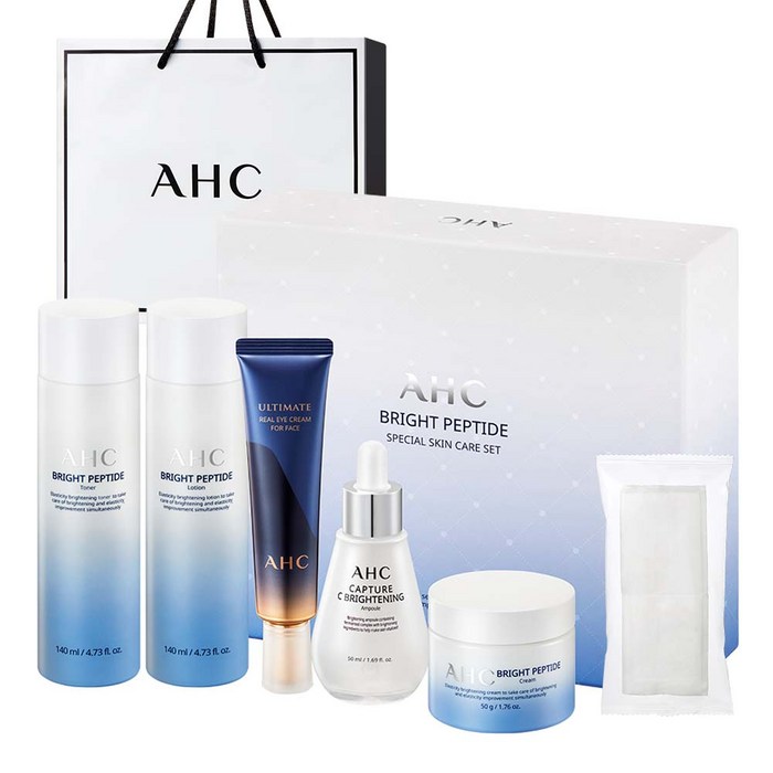 AHC 브라이트 펩타이드 스페셜 스킨 케어 5종 세트+쇼핑백, 1세트 대표 이미지 - 엄마 화장품 추천
