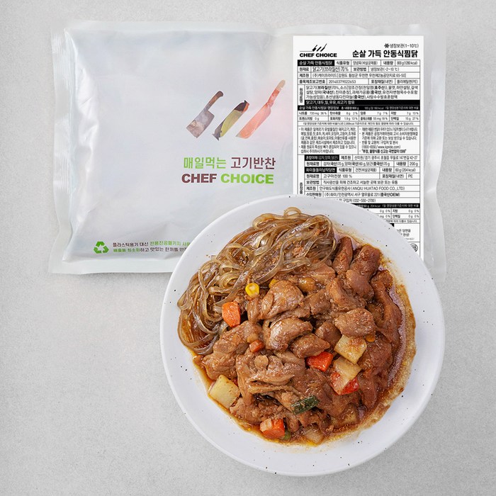 셰프초이스 순살 가득 안동식 찜닭, 1060g, 1개 대표 이미지 - 월남쌈 밀키트 추천