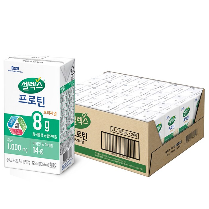 셀렉스 프로틴 오리지널, 125ml, 24개 대표 이미지 - 셀렉스 프로틴 추천