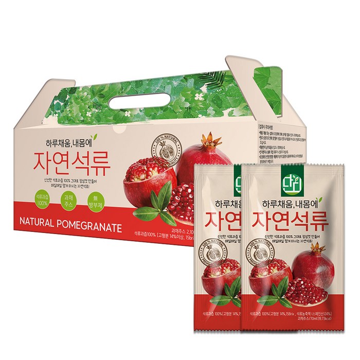 단디라이프 하루채움 내몸에 자연석류, 70ml, 30포 대표 이미지 - 석류즙 추천