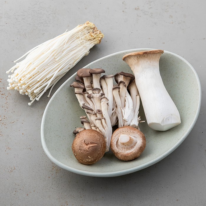 무농약인증 구이용 버섯 모음, 400g, 1개 대표 이미지 - 버섯전골 추천