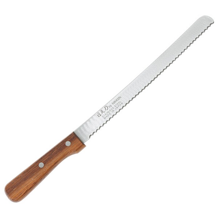 니켄 일천도 톱니 나무손잡이 빵칼 250mm 대표 이미지 - 베이글 추천