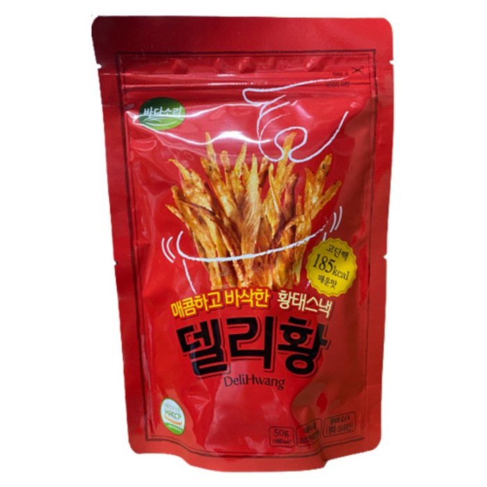 바다소리 델리황 황태스낵 매운맛, 50g, 1개 대표 이미지 - 먹태 과자 추천