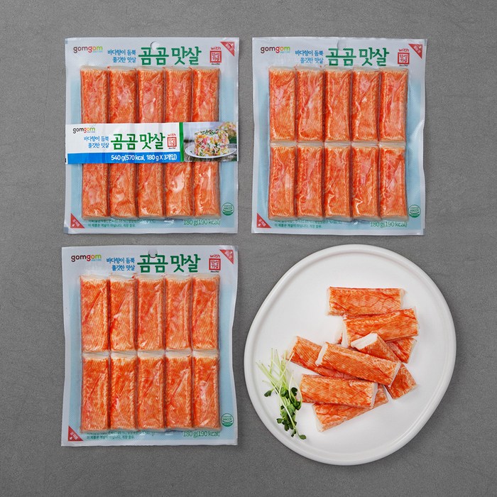 곰곰 맛살, 180g, 3개 대표 이미지 - 게살 추천