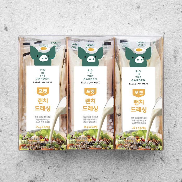 피그인더가든 랜치 드레싱, 25g, 18개 대표 이미지 - 드레싱 추천