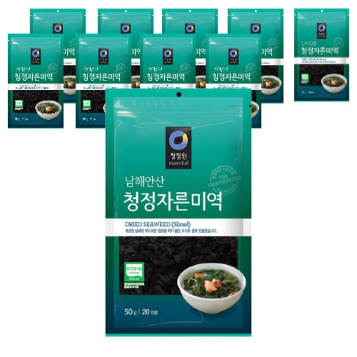 청정원 자른미역 지퍼백, 50g, 10개 대표 이미지 - 자른 미역 추천