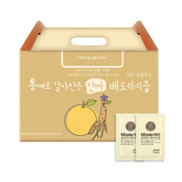 통째로 갈아만든 배도라지즙 일반파우치, 100ml, 50개 대표 이미지 - 배도라지즙 추천