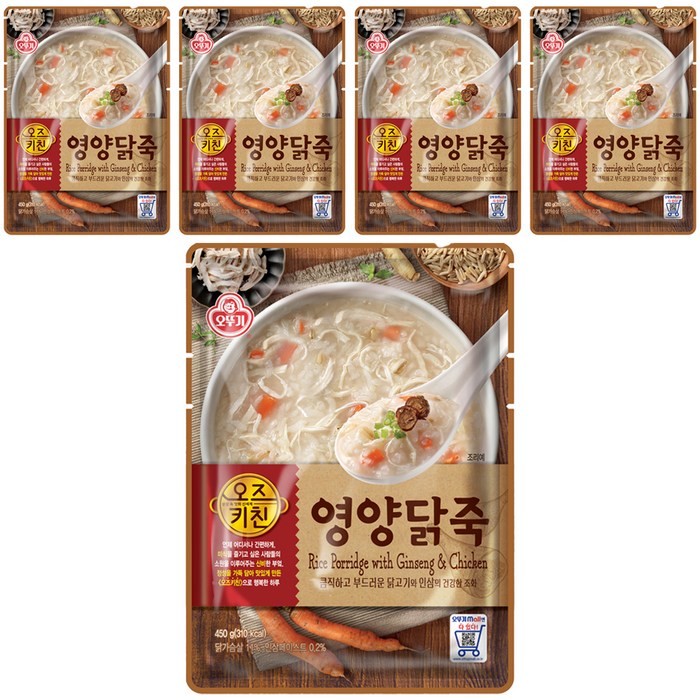 오뚜기 오즈 키친 영양 닭죽, 450g, 5개 대표 이미지 - 삼계죽 추천