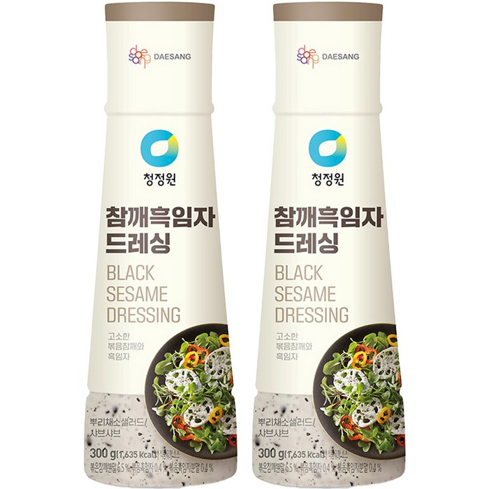 청정원 참깨 흑임자 드레싱, 300g, 2개 대표 이미지 - 맛있는 소스 추천