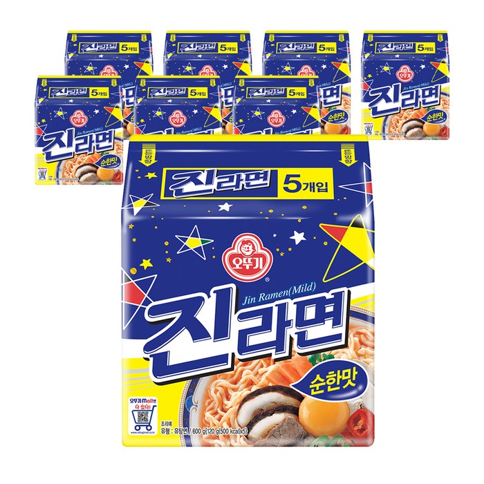 오뚜기 진라면 순한맛 120g, 40개 대표 이미지 - 오이시쿠나레 추천