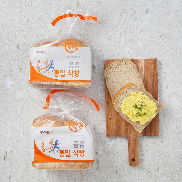 곰곰 통밀 식빵, 430g, 2개 대표 이미지 - 제일 싼 식빵 추천