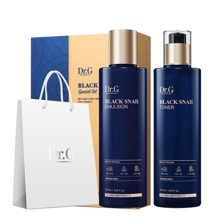닥터지 블랙 스네일 토너 150ml 에멀전 150ml 스페셜 선물세트, 1세트 닥터지 블랙 스네일 토너 150ml 에멀전 150ml 스페셜 선물세트, 1세트