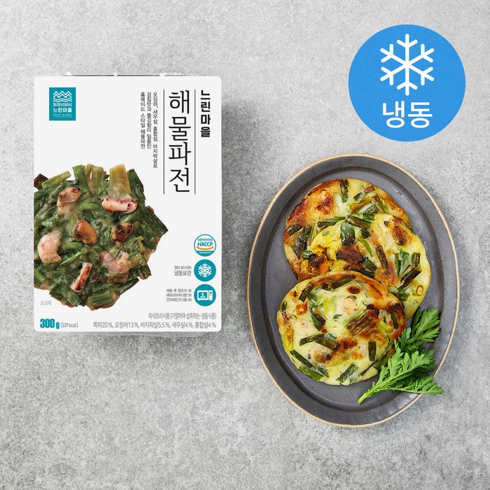 느린마을 해물파전 (냉동), 300g, 2팩 대표 이미지 - 느린마을 막걸리 안주 추천